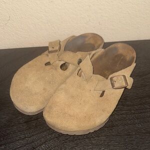 Birkenstock Tan Suede Mules